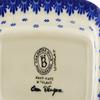 Polmedia Polish Pottery Butter Dish UNIKAT - Lightbug Garden Pattern Handmade in Boleslawiec Poland by Ceramika Bona + Certificate of Authenticity view 4