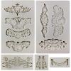 Crown Baroque Style Ornament Silicone Molds 5-count Art Decor Filigree Scrollworks view 1