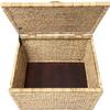 eHemco Heavy-duty Water Hyacinth Wicker Storage Trunk with Metal Frame, 30 by 17.5 by 17.5 Inches, Natural view 3