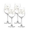 Barski Wine, Goblet, Glasses, Crystal Glass, Set of 4, with Gold String Design, Made in Europe, 14 oz. view 1