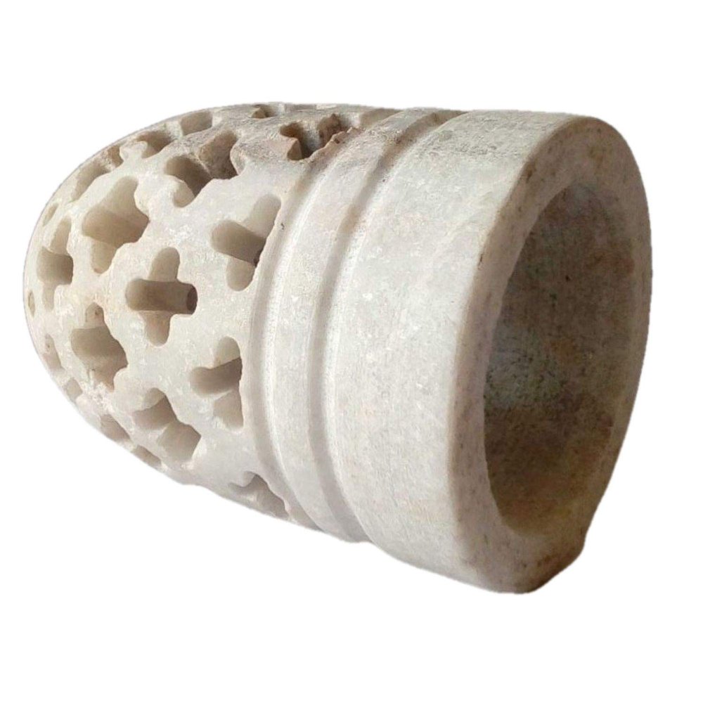 India Meets India Handicraft Marble Diya Diffuser with 1 Free Tea Light, Best Gifting Made by Awarded Indian Artisan