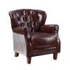 Acme Brancaster Accent Chair in Vintage Brown & Aluminum view 1