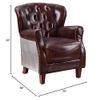 Acme Brancaster Accent Chair in Vintage Brown & Aluminum view 3