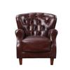 Acme Brancaster Accent Chair in Vintage Brown & Aluminum view 4
