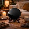 Polar Jade Black Obsidian Scrying Mirror (120 mm / 4.7" with Stand) view 3
