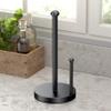 Gatco 1447MX Kitchen Paper Towel Stand, 13.50" H, Matte Black |Countertop Solid Brass Weighted Base Paper Towel Holder Stand view 2