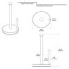 Gatco 1447MX Kitchen Paper Towel Stand, 13.50" H, Matte Black |Countertop Solid Brass Weighted Base Paper Towel Holder Stand view 3