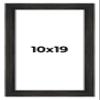 10x19 Frame Black Barnwood Picture Frame - Modern Photo Frame Includes UV Acrylic Shatter Guard Front, Acid Free Foam Backing Board, Hanging Hardware Wood Wall Frames for Family Photos - no Mat view 1