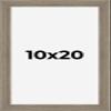 10x20 Frame Gray Barnwood Picture Frame - Modern Photo Frame Includes UV Acrylic Shatter Guard Front, Acid Free Foam Backing Board, Hanging Hardware Wood Wall Frames for Family Photos - no Mat view 1