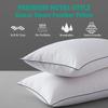 APSMILE Organic Feather Down Pillows Set of 2, Standard Size Bed Pillows for Sleeping with 100% Cotton Cover, 3-Chamber Hybrid Feather Down Core Pillow Surrounded by Polyester for Cushions 20x26 view 2