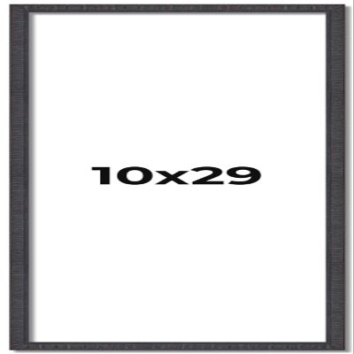 10x29 Frame Brown Picture Frame - Complete Modern Photo Frame Includes UV Acrylic Shatter Guard Front, Acid Free Foam Backing Board, Hanging Hardware Wood Wall Frames for Family Photos - no Mat