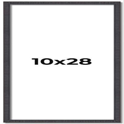 10x28 Frame Brown Picture Frame - Complete Modern Photo Frame Includes UV Acrylic Shatter Guard Front, Acid Free Foam Backing Board, Hanging Hardware Wood Wall Frames for Family Photos - no Mat