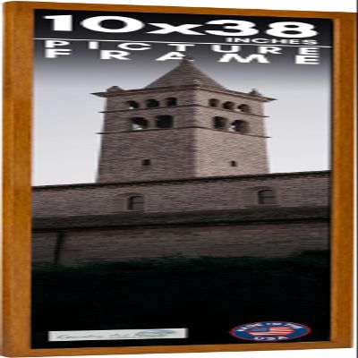 10x38 Frame Honey Pecan Brown Solid Wood Picture Frame | 0.75 Inch Moulding Width | 0.5 Inch Rabbet Depth | Includes UV Acrylic Plexiglass, Acid Free Foam Backing Board and Hanging Hardware