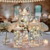 300 Floating White Pearls- Large Sizes- Fills 4 Gallons of The Floating Transparent Water Gels for Your Vases- with Pre-Measured Prep Bags- 12 Warm White Fully Submersible Fairy Lights view 1