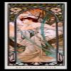 Alphonse Mucha Reverie du Soir Art Nouveau Canvas Print Fridge Magnet 6.5x17 Large view 1