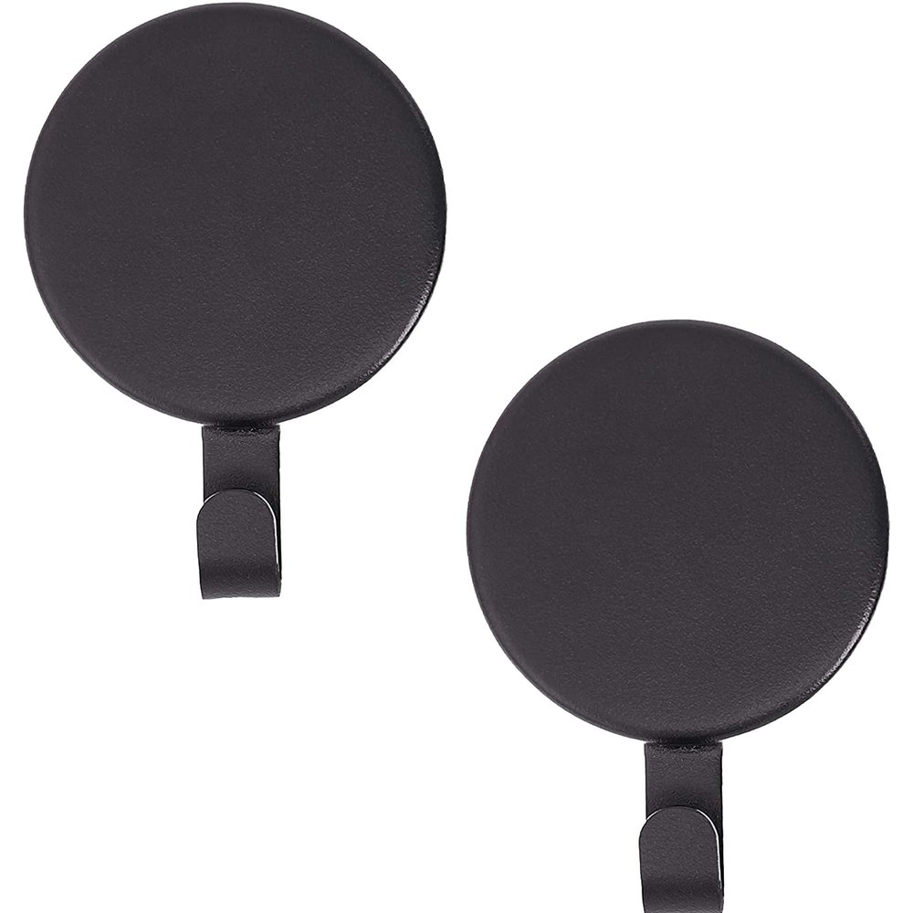 Haute Decor Attract Magnetic Wreath Hanger (Black Matte, Set of 2 Magnets) - for 2 Metal Doors/Surfaces or 1 Single-Pane Glass Door/Window - Holds up to 10lbs.