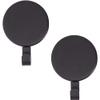 Haute Decor Attract Magnetic Wreath Hanger (Black Matte, Set of 2 Magnets) - for 2 Metal Doors/Surfaces or 1 Single-Pane Glass Door/Window - Holds up to 10lbs. view 1