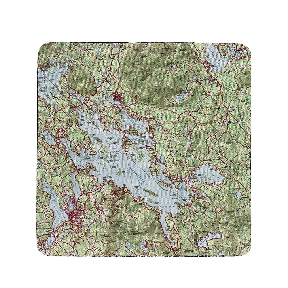 Betsy Drake Lake Winnipesaukee, NH Nautical Map Coaster Set of 4