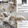 DaDa Bedding Bohemian Cotton Real Patchwork Floral Quilt Bedspread - Moroccan Dreams Filigree Paisley Olive Green Brown - Reversible Multi-Colorful Rustic Quilted Coverlet Set - Full - 3-Pieces view 3