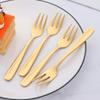 12 Pieces Appetizers Desert Forks, Baikai 18/10 Stainless Steel Finished Tasting Cocktail Mini Salad Fruit Fork Set, 5.5 Inch (Gold) view 4