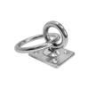 MH GLOBAL Square Swivel Pad Eye Plate W Ring 1/4" Welded Formed WLL 380 Lbs Marine Boat Rigging 4 PC view 3