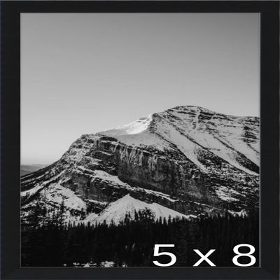 Frame It Easy 5 1/2 x 8 3/4 Satin Black Metal Frame (Ashford) 5.5x8.7 inches