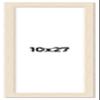 10x27 Frame White Barnwood Picture Frame - Modern Photo Frame Includes UV Acrylic Shatter Guard Front, Acid Free Foam Backing Board, Hanging Hardware Wood Wall Frames for Family Photos - no Mat view 1