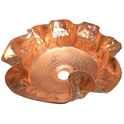 Luxury Copper Vessel Bathroom Sink Traditional Polished Sea Shell Bath Kitchen Bar Prep Artistic Wash Bowl Home Decor Washbowl