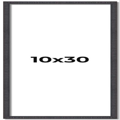 10x30 Frame Brown Picture Frame - Complete Modern Photo Frame Includes UV Acrylic Shatter Guard Front, Acid Free Foam Backing Board, Hanging Hardware Wood Wall Frames for Family Photos - no Mat