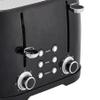 Amazon Basics 4 Slice Toaster, 6 Browning Settings, Removable Crumb Tray, Bagel and Defrost Function, Cancel Button, 1600W, Black view 3
