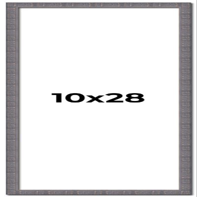10x28 Frame Slate Blue Distressed Rustic Solid Wood Picture Frame | 0.75 Inch Moulding Width | Includes UV Acrylic Plexiglass, Acid Free Foam Backing Board and Hanging Hardware | Sonoma Collection