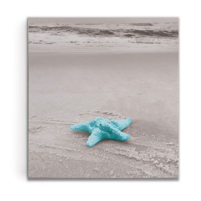 Renditions Gallery Starfish On The Beach Gallery Wrapped Canvas Wall Art, 12x12,