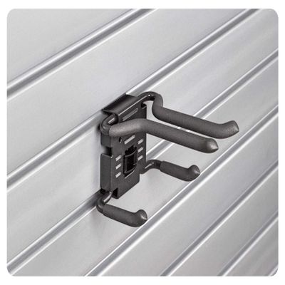 HandiWall Ski Hook with Locking Bracket for Sport Storage on Slatwall Panels