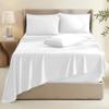 Hearth & Harbor Extra Deep Pocket Queen Sheets Sets - Fits Mattress 18-24 Inches Deep - Extra Deep Pocket Sheets - 6 Piece Queen Size - White view 2