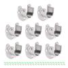 uxcell Stainless Steel Closet Rod End Supports - 8 Packs Wardrobe Pole Sockets Flange Rod Holder W Screws - 32mm Diameter U-Shaped view 1