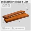 Homeforia 24inch Oak Floating Shelf for Wall, High End Solid Real Wood 24 inches Long Floating Shelves for Bathroom, Honey Oak Wooden Floating Shelves, Heavy Duty Bracket, 24 X 6.5 X 1.75 in, Set of 2 view 3