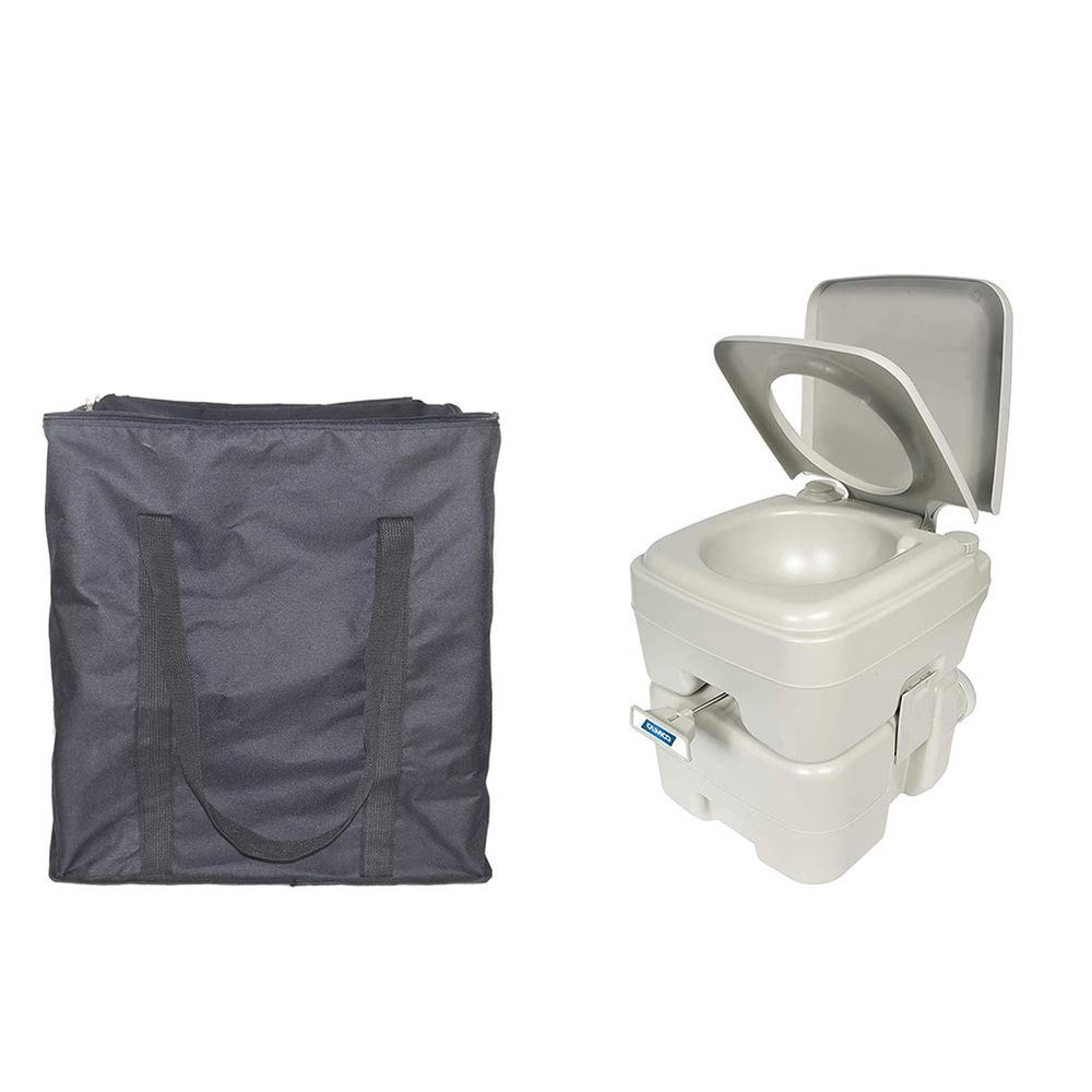 Portable Toilet Storage Bag,Standard 5.3 Gallons Portable Toilet Carrying Case,Heavy Duty Oxford RV Toilet Protector Cover,Great Accessories For Transporting And ProtectYour Camping Toilet, RV Toilet
