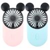 Kbinter Cute Mouse Personal Mini Fan, Rechargeable Handheld USB Fan, 3 Adjustable Wind Speeds and Wearable Design, Portable Pocket Size for Travel/Outdoor/Vacation/Park Trip (Pink+Blue) view 1