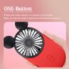 Kbinter Cute Mouse Personal Mini Fan, Rechargeable Handheld USB Fan, 3 Adjustable Wind Speeds and Wearable Design, Portable Pocket Size for Travel/Outdoor/Vacation/Park Trip (Pink+Blue) view 3