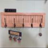 Wall Coat Rack, Coat Hooks, Wall Rack with Hooks, Oak view 3