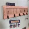 Wall Coat Rack, Coat Hooks, Wall Rack with Hooks, Oak view 4