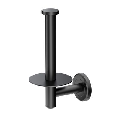 Gatco 4248MX Latitude II Storage Toilet Paper Holder, Wall Mounted Spare Roll Holder, Matte Black