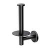 Gatco 4248MX Latitude II Storage Toilet Paper Holder, Wall Mounted Spare Roll Holder, Matte Black view 1