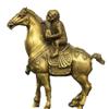 Folk Chinese Copper Brass Feng Shui Zodiac Monkey Horse Sculpture view 1