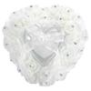 Ring Pillow for Wedding, Wedding Ring Pillow, Romantic HeartShaped Ring Cushion for Wedding Party Decoration Supplies (White) view 1