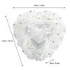 Ring Pillow for Wedding, Wedding Ring Pillow, Romantic HeartShaped Ring Cushion for Wedding Party Decoration Supplies (White) view 2