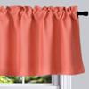 DONREN Coral Salmon Valances for Window-Blackout Valances for Kitchen with Rod Pocket (42 by 15 Inch,2 Panels) view 2