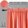 DONREN Coral Salmon Valances for Window-Blackout Valances for Kitchen with Rod Pocket (42 by 15 Inch,2 Panels) view 3