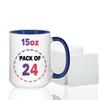 15oz Blue Sublimation Mugs  Blank Ceramic Cups for Heat Transfer Printing  Set of 24 Bulk Mugs for Custom Crafting, Customizable Drinkware view 2