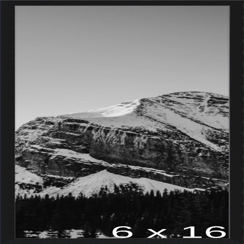 Frame It Easy 6 7/8 x 16 7/8 Satin Black Metal Frame (Ashford) 6.9x16.9 inches